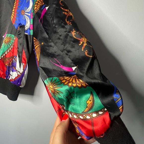 Vintage 80s Active Code Hot Air Balloon Artsy Windbreaker Medium - Picture 2 of 7